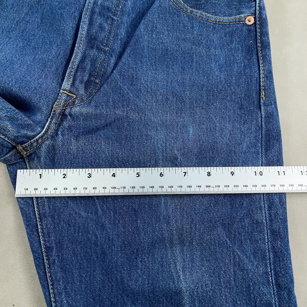 Levi 501 Jeans Mens 31x32 Denim Button Fly Straight Leg Faded (Fits 29x30) - Picture 13 of 16